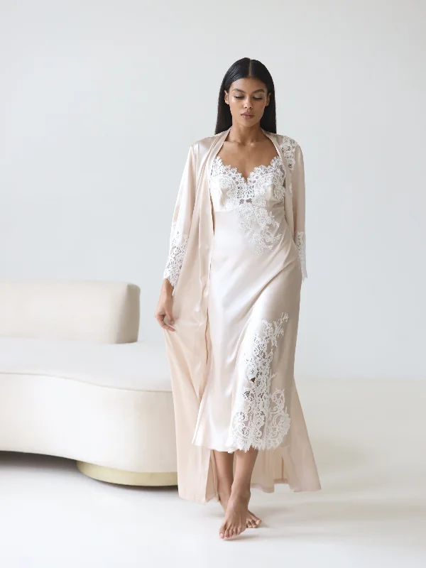 Amani long silk robe